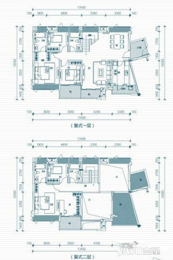 中海水岸城花园5室2厅4卫207.1㎡户型图