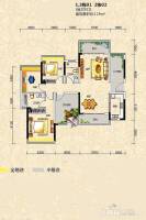 恒鑫御园3室2厅2卫119㎡户型图