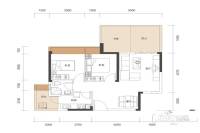 中洲半岛城邦2室2厅1卫78.2㎡户型图