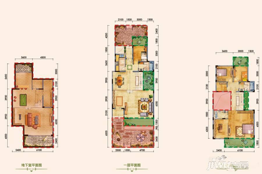 中洲半岛城邦4室3厅3卫208.4㎡户型图
