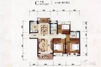 方直东岸3室2厅2卫113.6㎡户型图