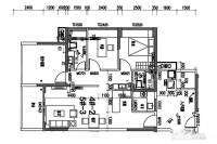 荃新时代花园2室2厅2卫97㎡户型图