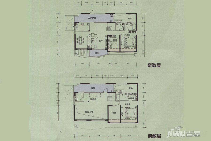 阳光圣菲4室3厅4卫215㎡户型图