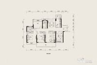 方直东岸4室2厅2卫123.6㎡户型图