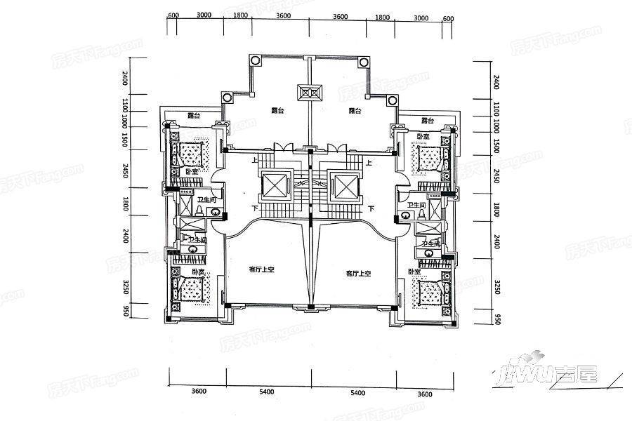 金裕星河丹堤5室3厅6卫400㎡户型图