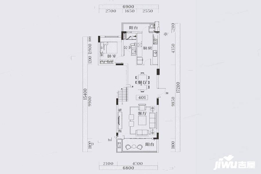 海伦西子湾3室3厅3卫185.7㎡户型图