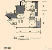 领地亚马逊二期3室2厅2卫111.5㎡户型图