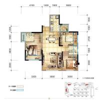 圣桦名城3室2厅2卫79.4㎡户型图