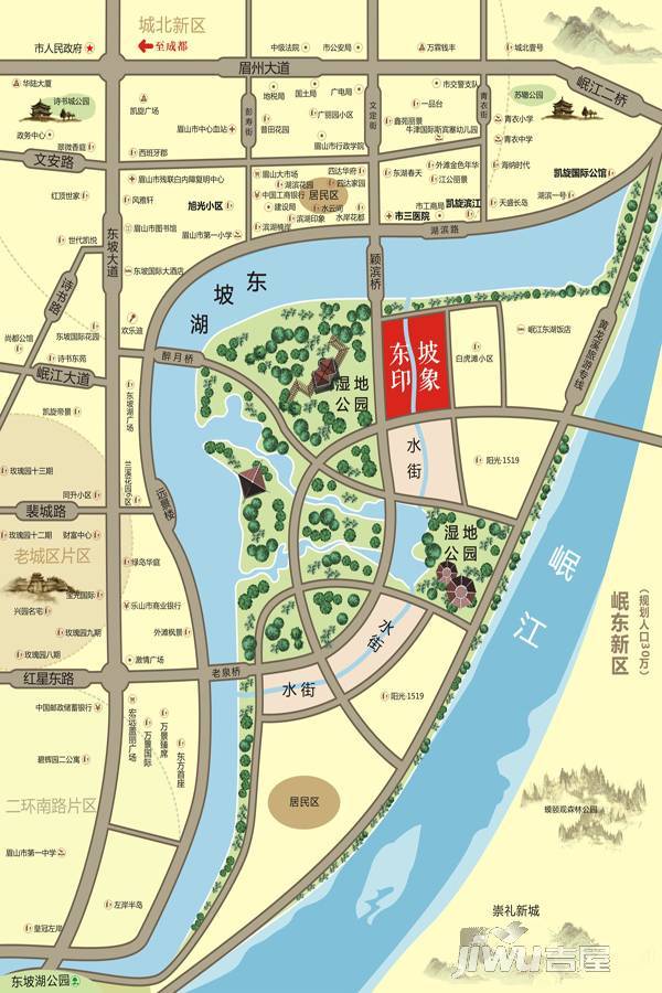 东坡印象水街位置交通图