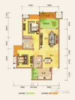 恒和国际2室2厅2卫88.3㎡户型图