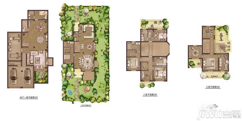 理城国际花园6室7厅8卫320㎡户型图