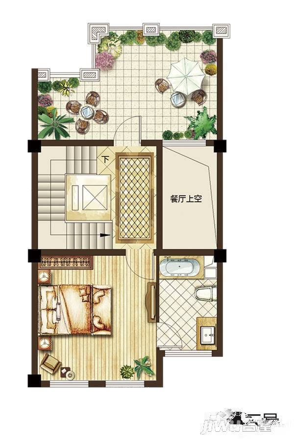 东晶誉墅a-1户型地上三层户型图|东晶誉墅户型图_开发区东晶誉墅