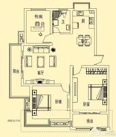 舜江碧水豪园3室2厅1卫101㎡户型图