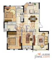 衡山城国际花园3室2厅2卫125㎡户型图