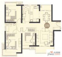 凯德都会新峰3室2厅2卫136㎡户型图