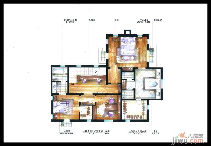 纳帕溪醍4室3厅4卫323.4㎡户型图