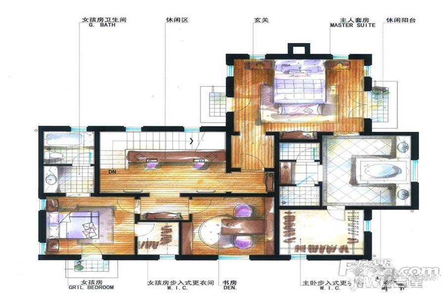 纳帕溪醍4室3厅4卫323.4㎡户型图