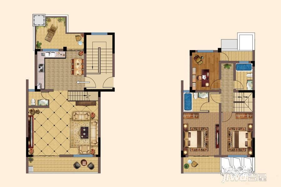 日月光翠湖湾花园3室2厅3卫138㎡户型图