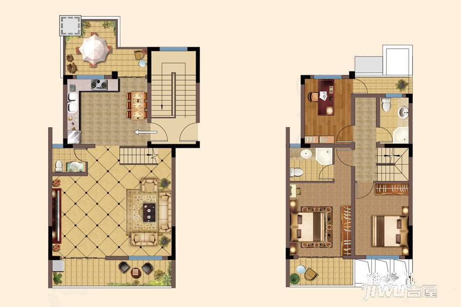 日月光翠湖湾花园3室2厅3卫143㎡户型图