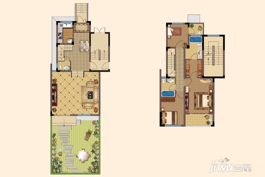 日月光翠湖湾花园3室2厅3卫150㎡户型图