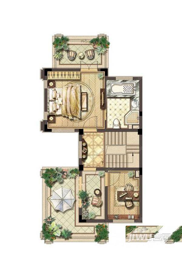 淀山湖壹号3室1厅1卫185㎡户型图