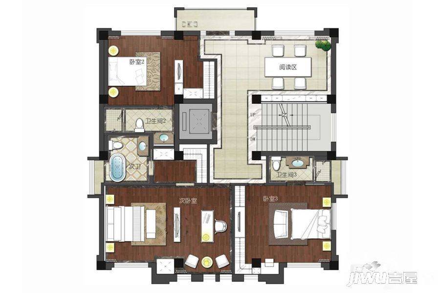 花桥公馆7室4厅7卫580㎡户型图