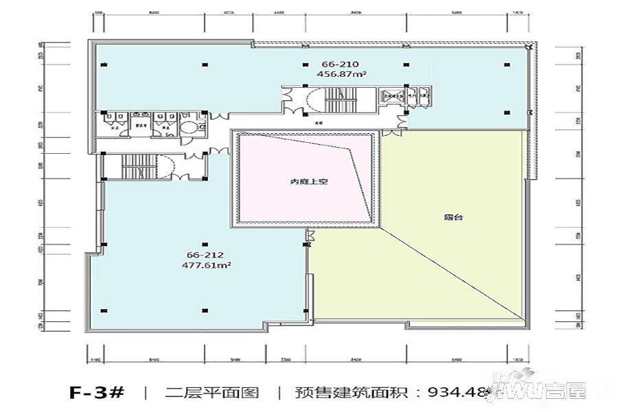 五矿柴达木广场和院1室1厅1卫934.5㎡户型图