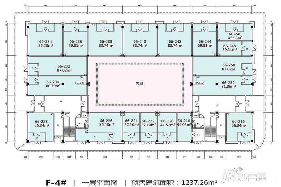 五矿柴达木广场和院1室1厅1卫1237.3㎡户型图