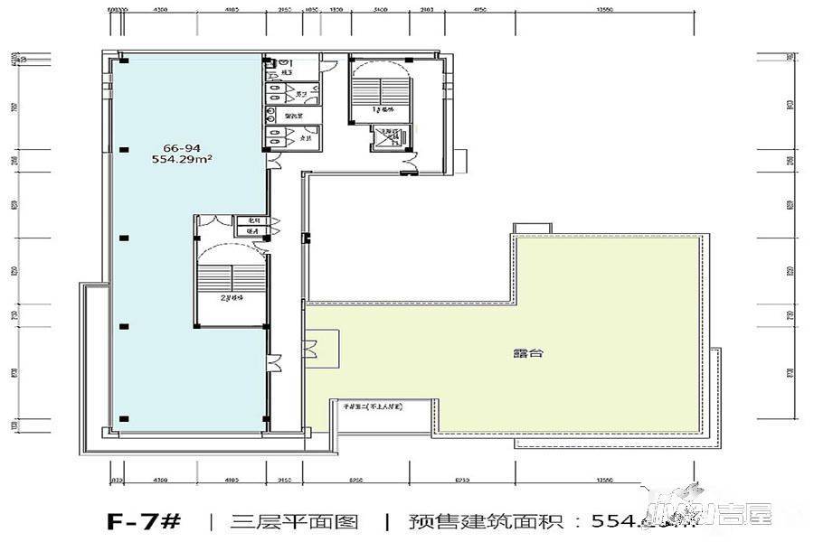 五矿柴达木广场和院1室1厅1卫554.3㎡户型图