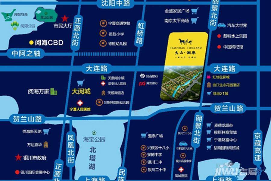 兴庆天山熙湖位置交通图