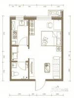 宁夏中房玺云台1室1厅1卫44㎡户型图
