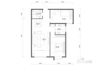 汇融常春藤2室2厅1卫96.3㎡户型图