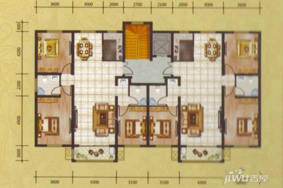 金泰华府3室2厅2卫146.7㎡户型图