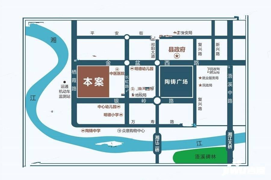 湘江壹号位置交通图