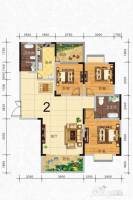 龙骧华城3室2厅2卫126.6㎡户型图