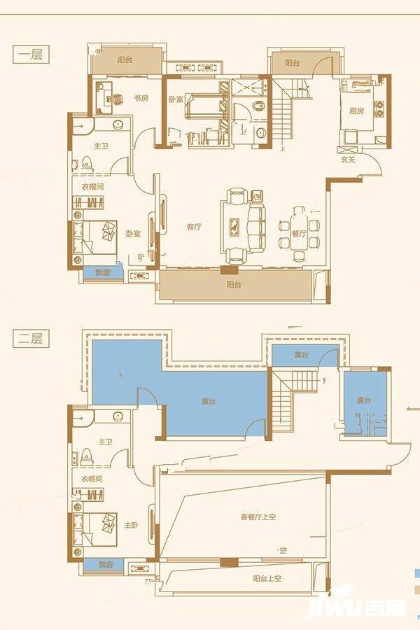 中建·湖山壹号5室2厅3卫202.7㎡户型图