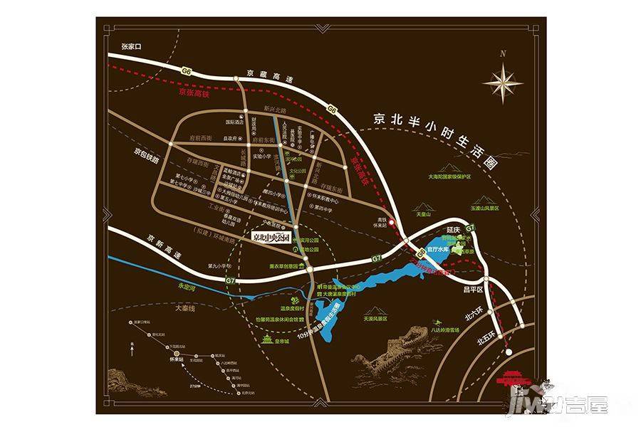 京北中央公园位置交通图图片