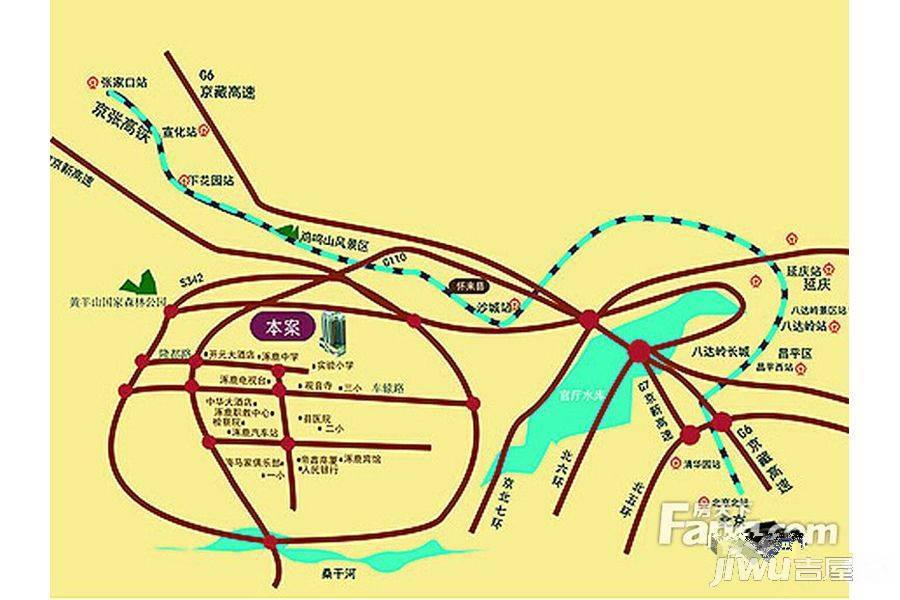 荣庆家园华府位置交通图1