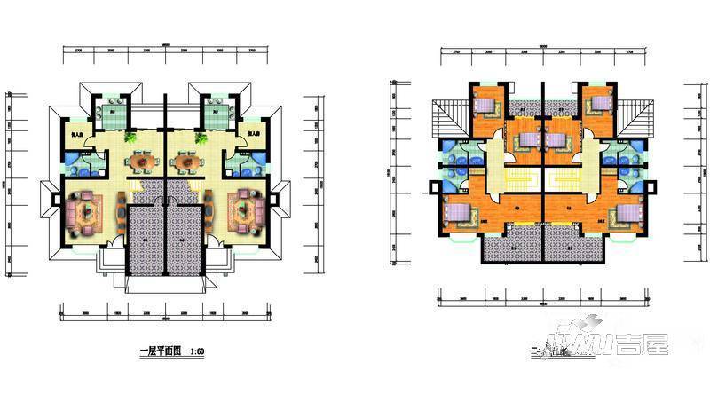 中瑞花园4室3厅2卫户型图