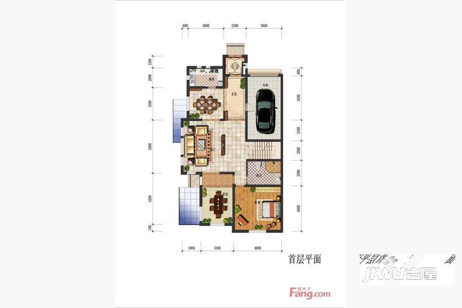 碧桂园官厅湖2室2厅1卫135㎡户型图