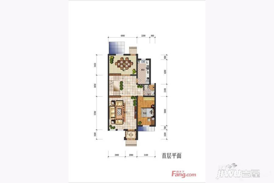 碧桂园官厅湖5室2厅1卫186㎡户型图