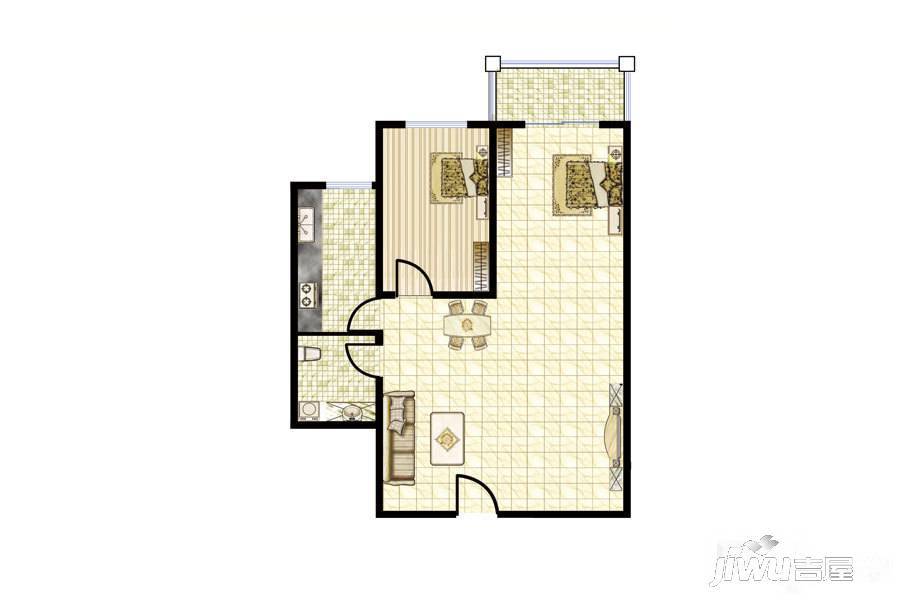 瑞泰嘉园2室1厅1卫90㎡户型图