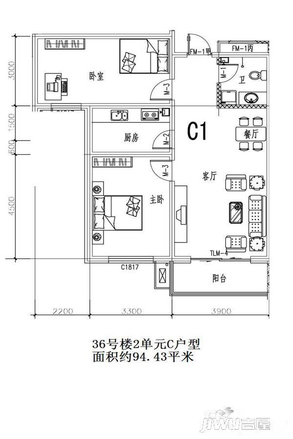 城市花园
                                                            2房2厅1卫
